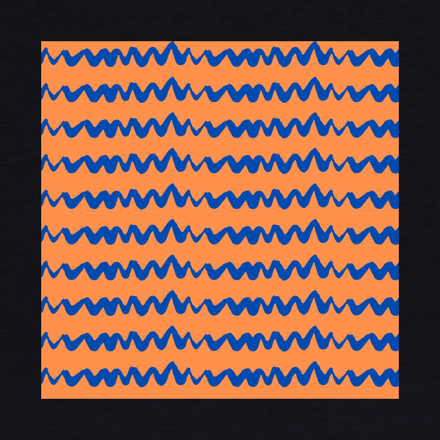 Blue and Orange ZigZag pattern by Bluewave21